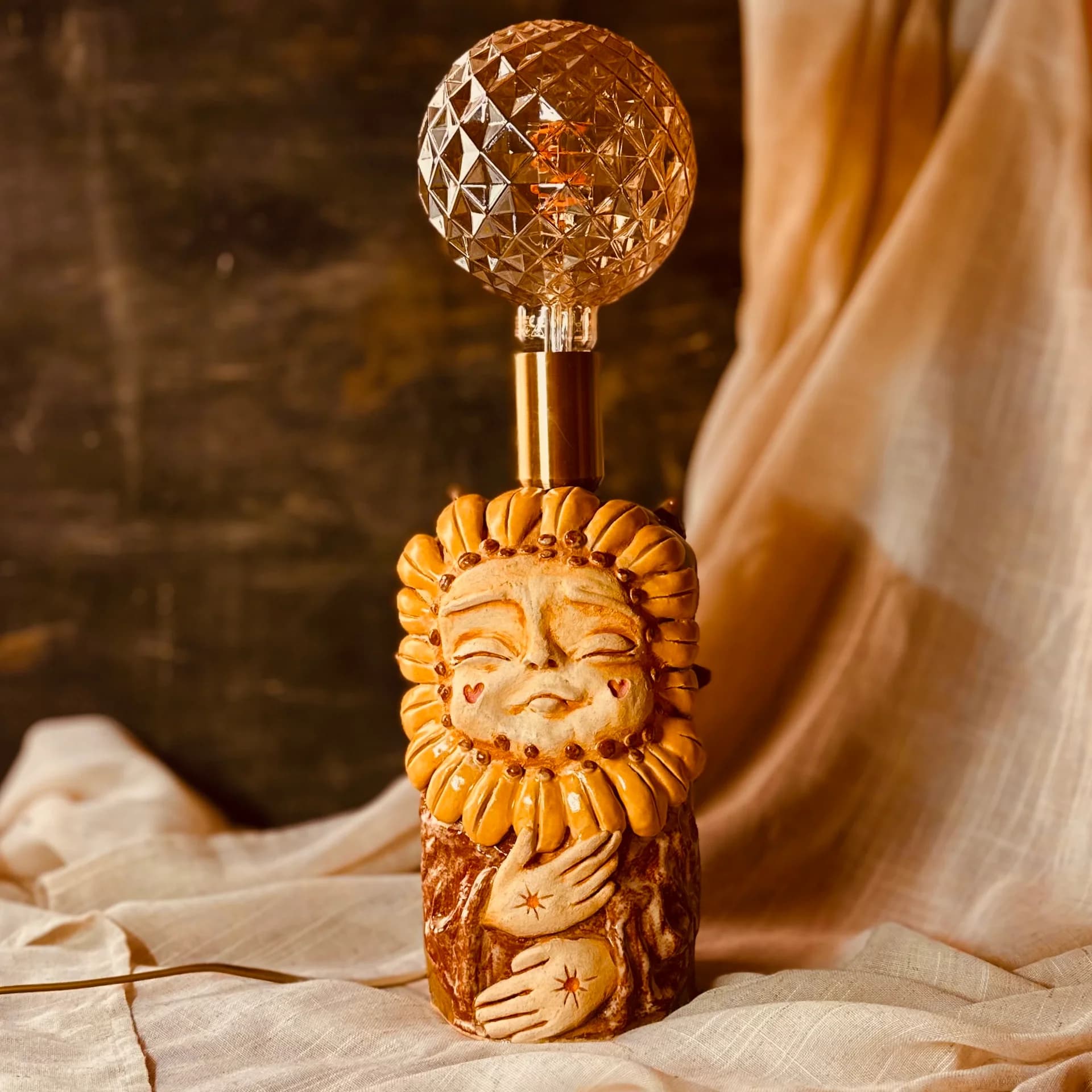 Słonecznik - lampa ceramiczna - zdjęcie 6