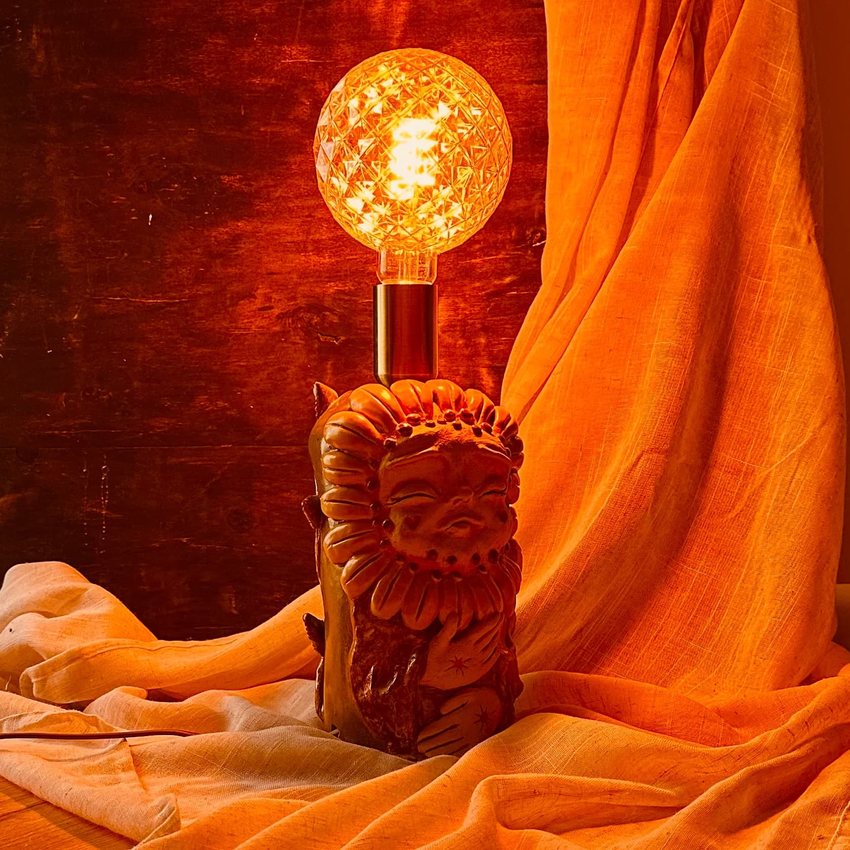 Słonecznik - lampa ceramiczna - zdjęcie 5