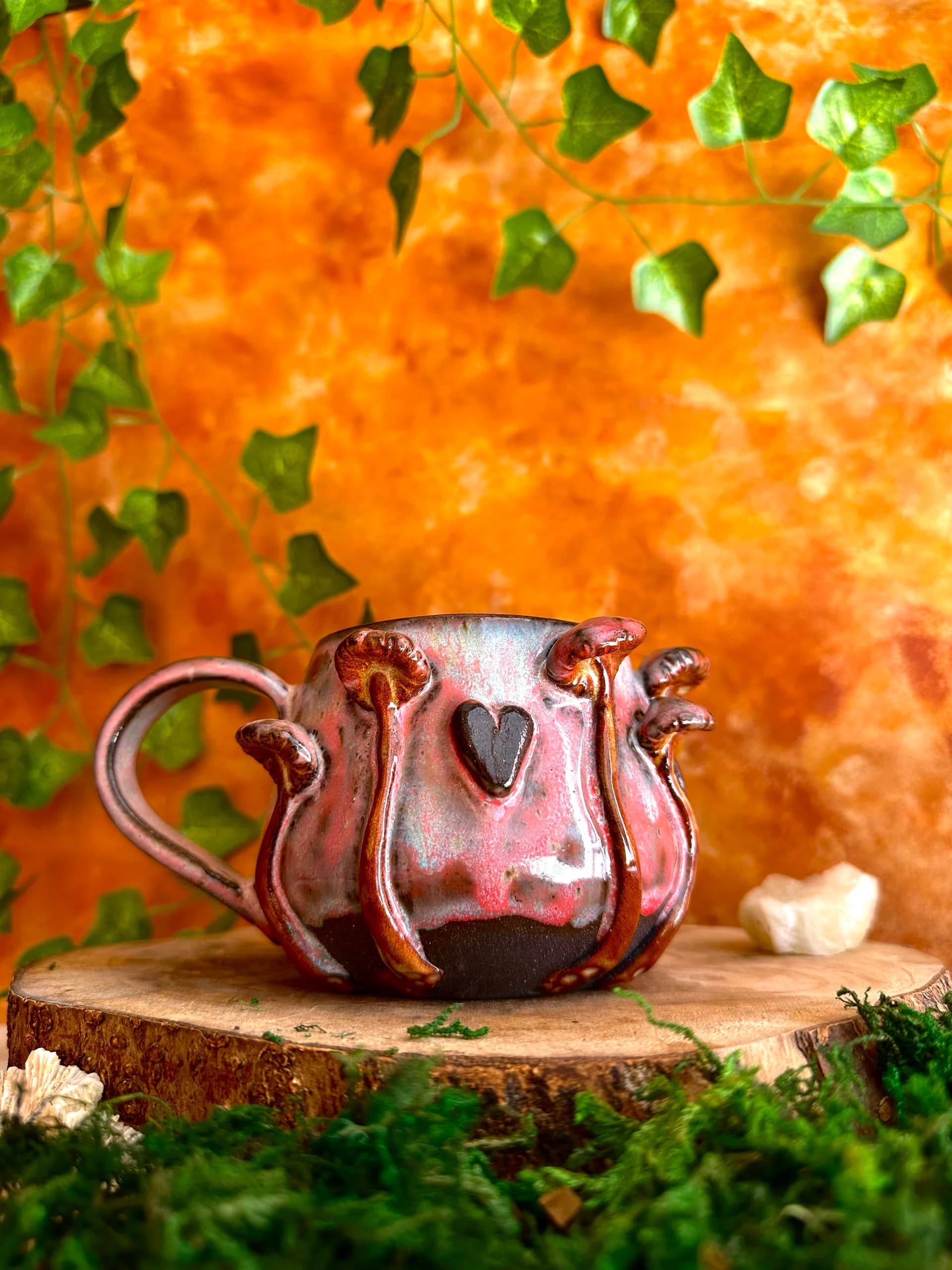 Serce Lasu - fioletowy kubek ceramiczny 250ml - zdjęcie 2