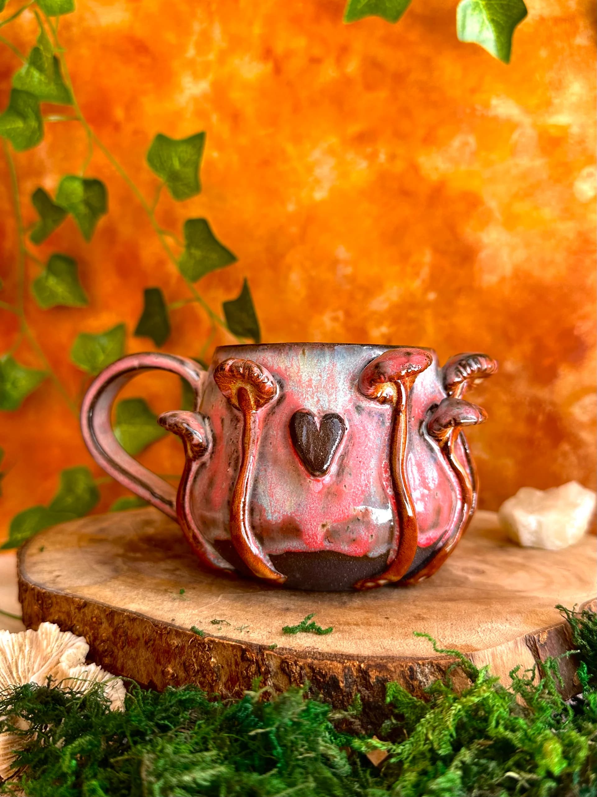 Serce Lasu - fioletowy kubek ceramiczny 250ml