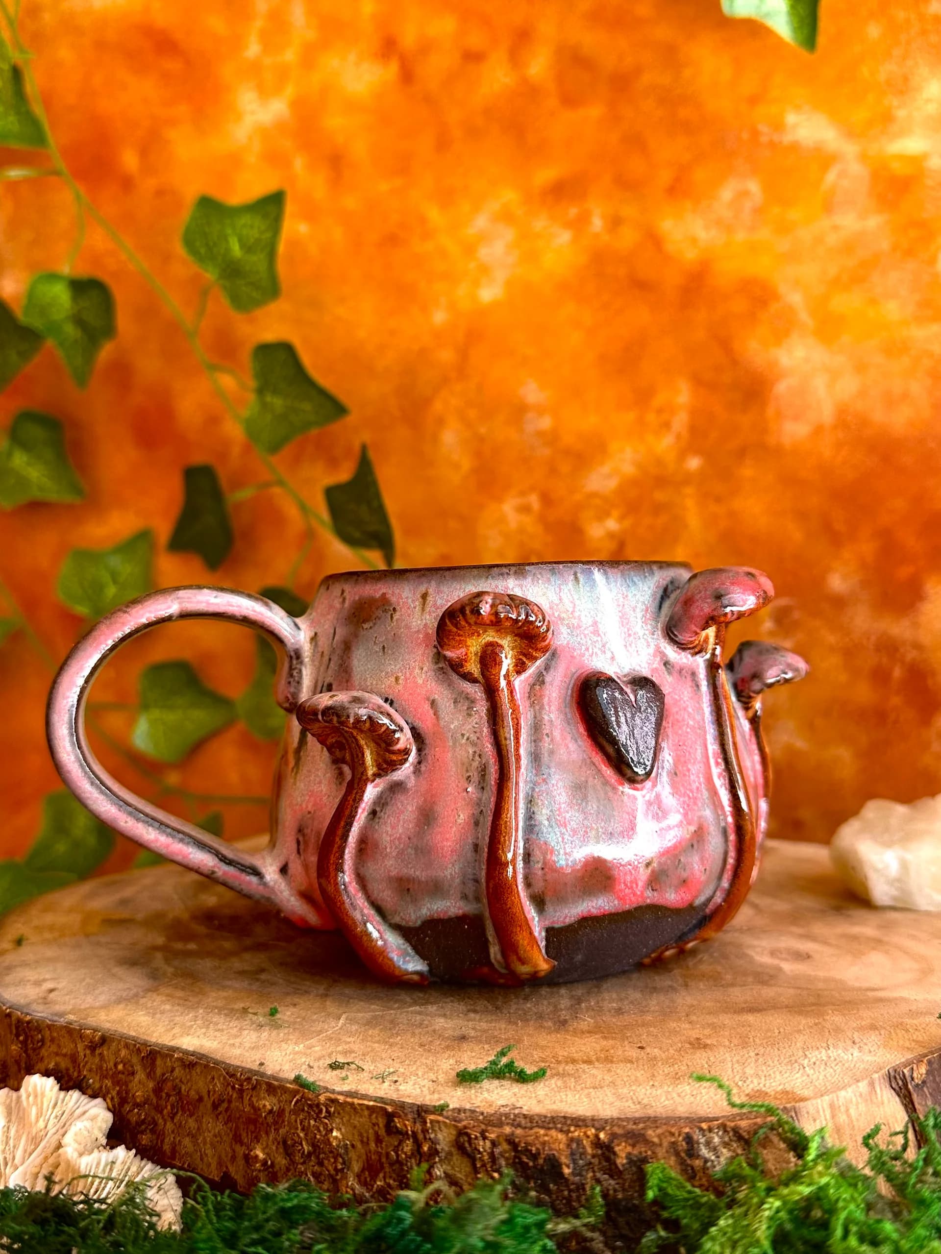 Serce Lasu - fioletowy kubek ceramiczny 250ml - zdjęcie 3