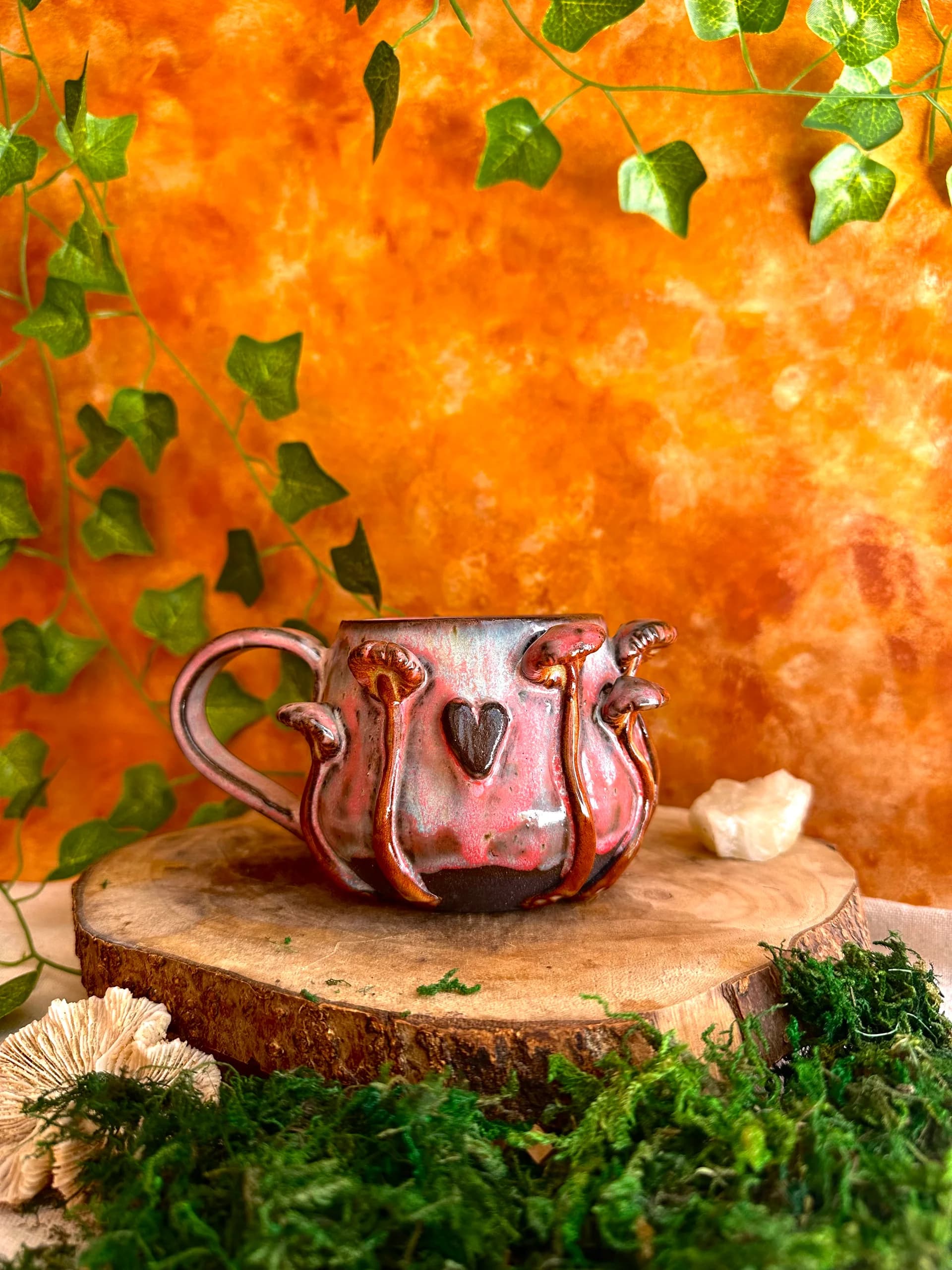 Serce Lasu - fioletowy kubek ceramiczny 250ml - zdjęcie 4
